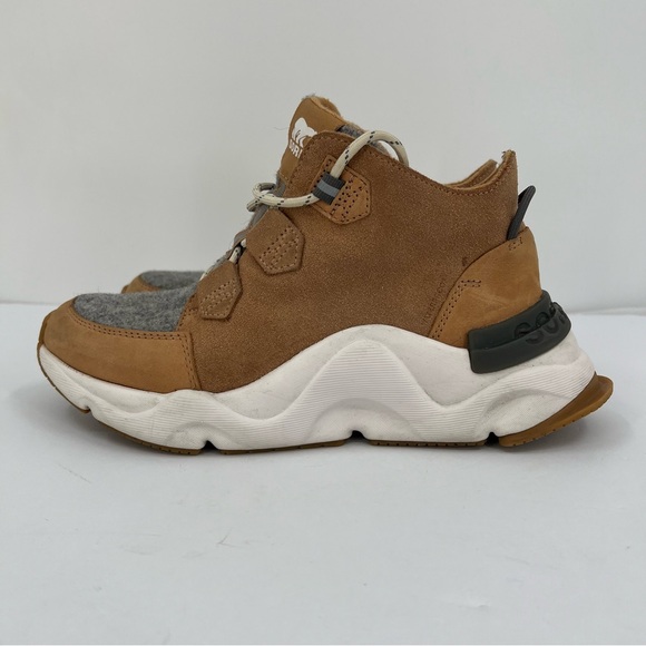 SOREL Kinetic RNEGD Caribou Shoe Waterproof Insulated in Tawny Buff Quarry 7.5 - Picture 7 of 13